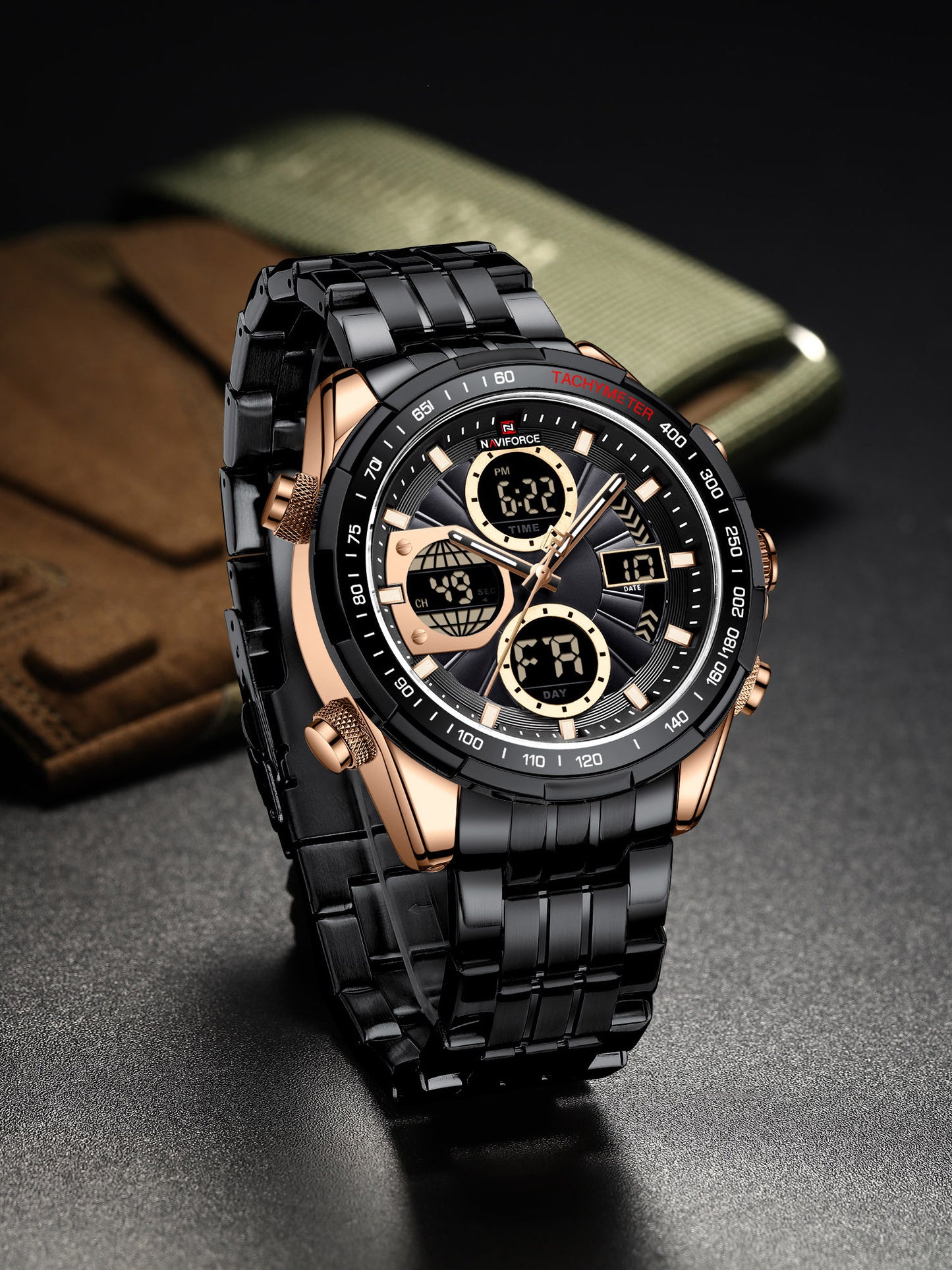 NF9197S Black Military Sport analog-digital watch for men - NAVIFORCE