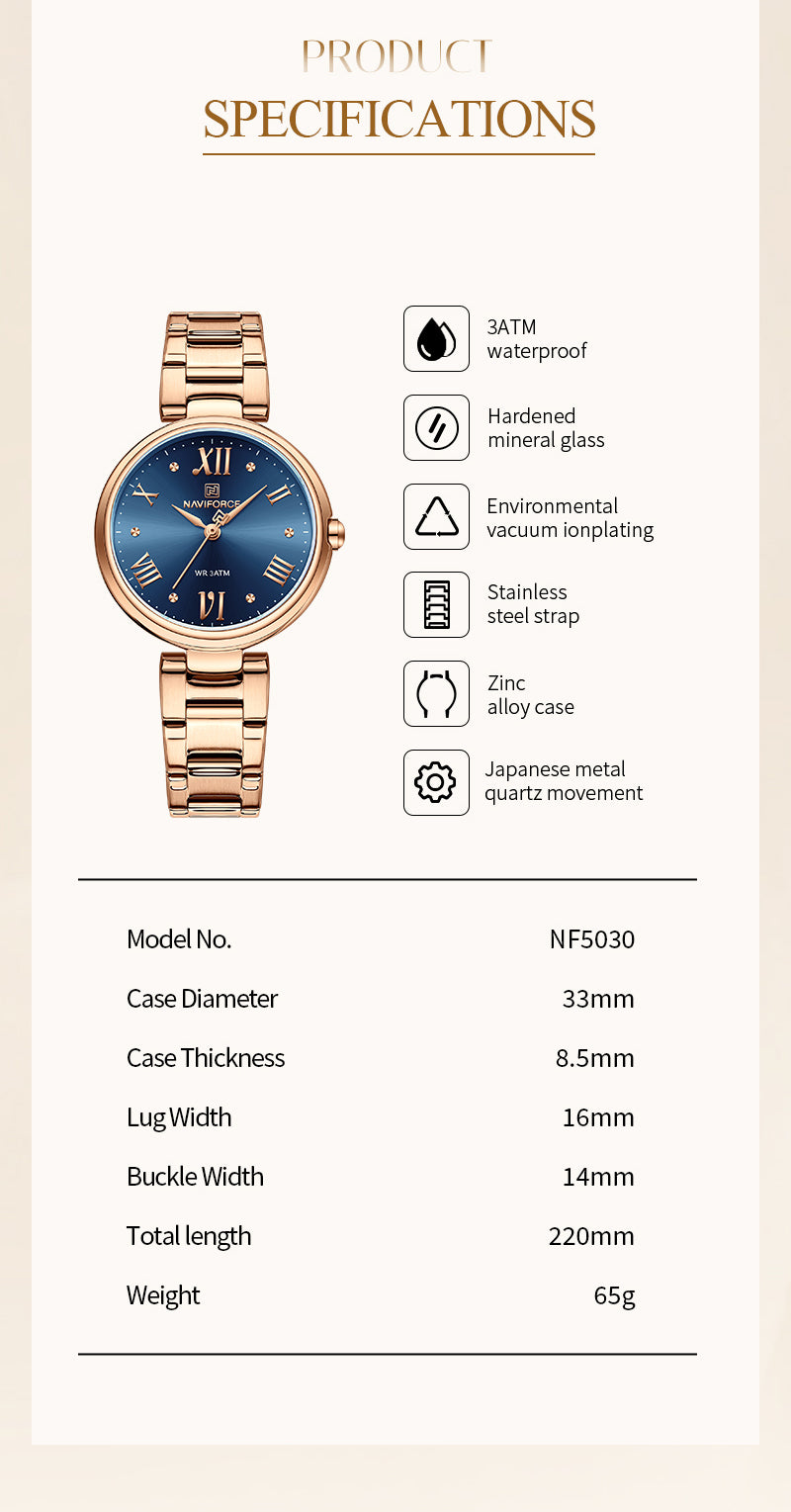 NF5030 Blue Dial Stainless Steel Analog Watch