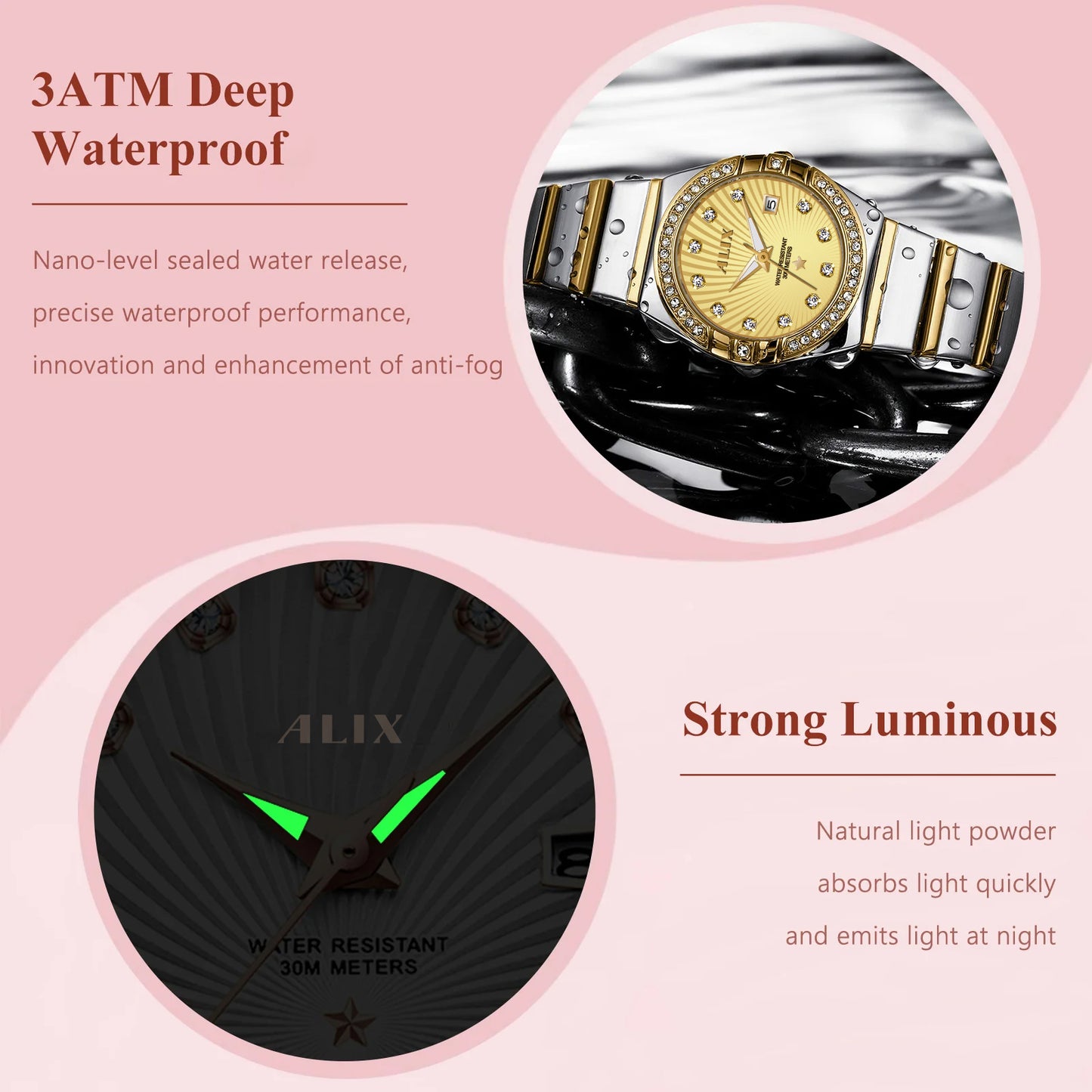 AL2534 Stylish Twotone Silver-Gold strap Analog Watch