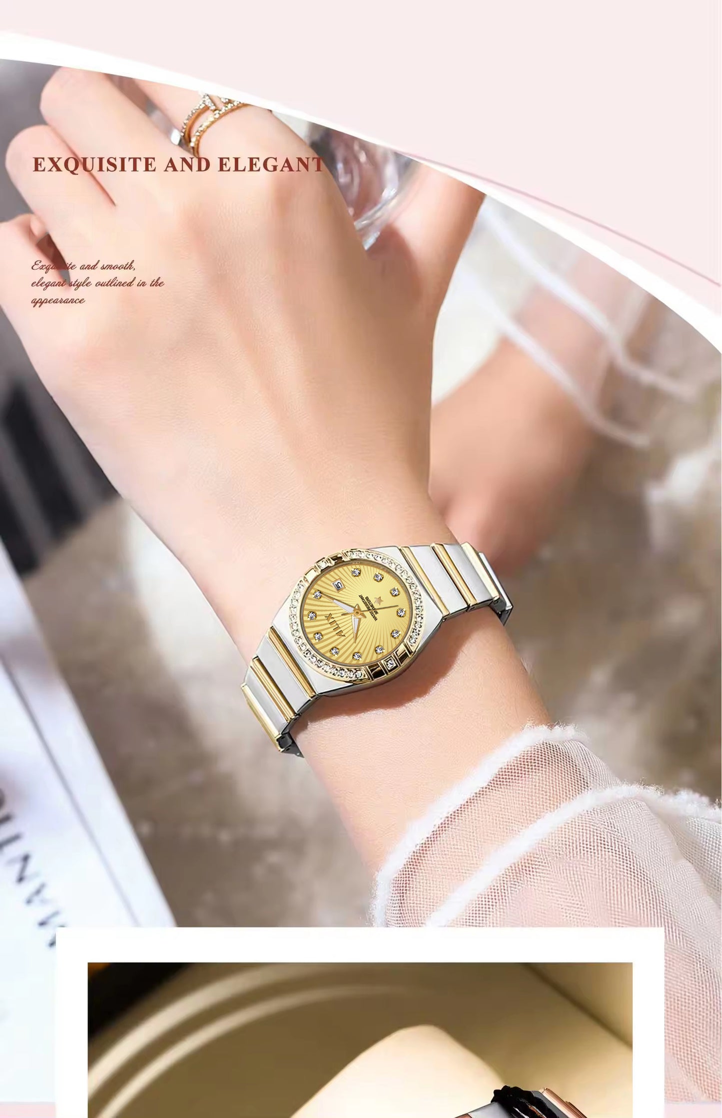 AL2534 Stylish Twotone Silver-Gold strap Analog Watch