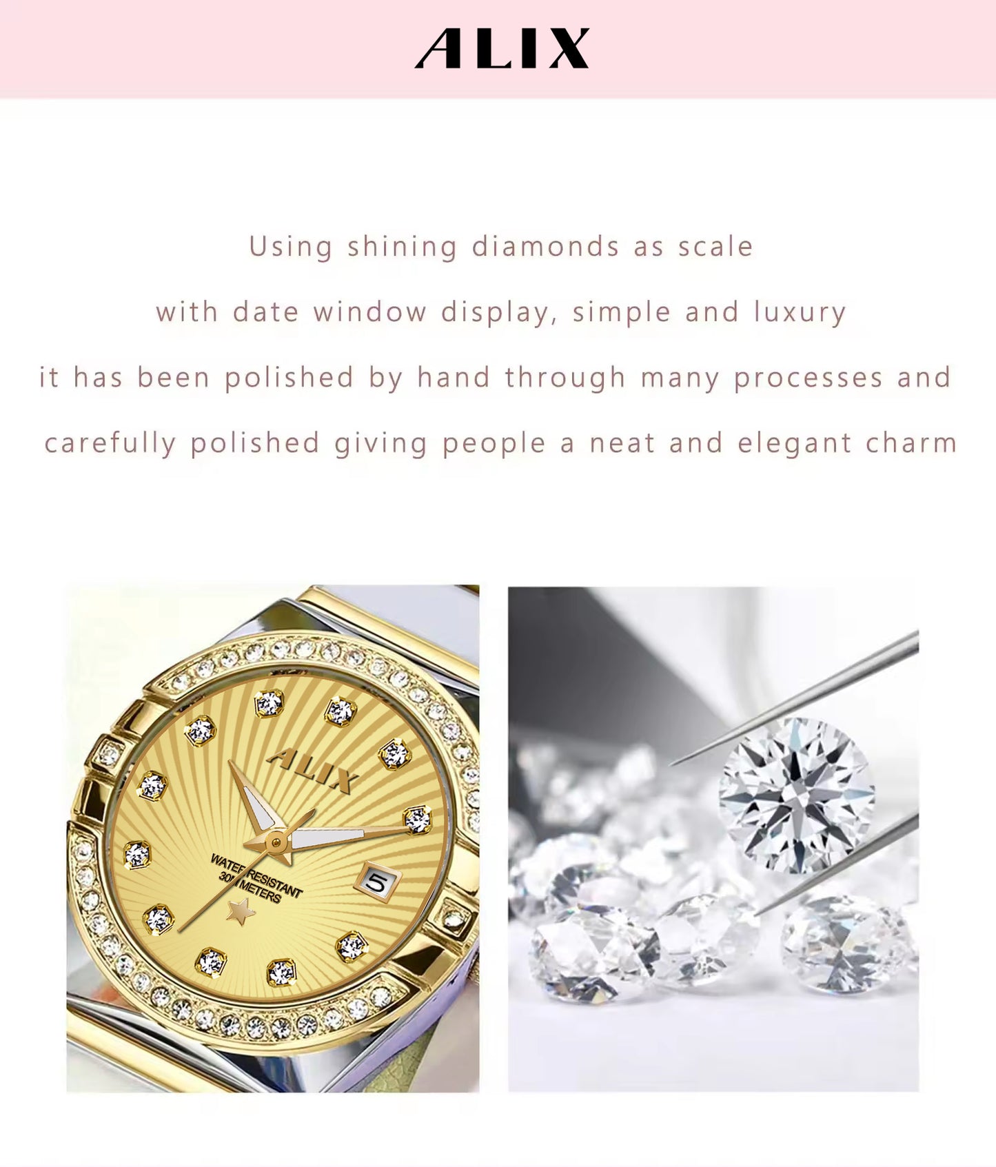 AL2534 Stylish Twotone Silver-Gold strap Analog Watch