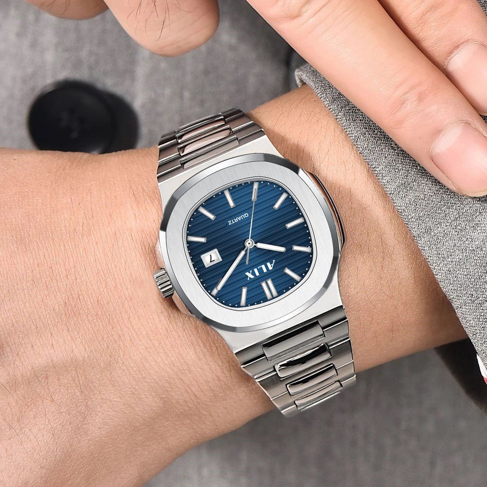 AL3052 Blue dial stainless steel Analog Watch