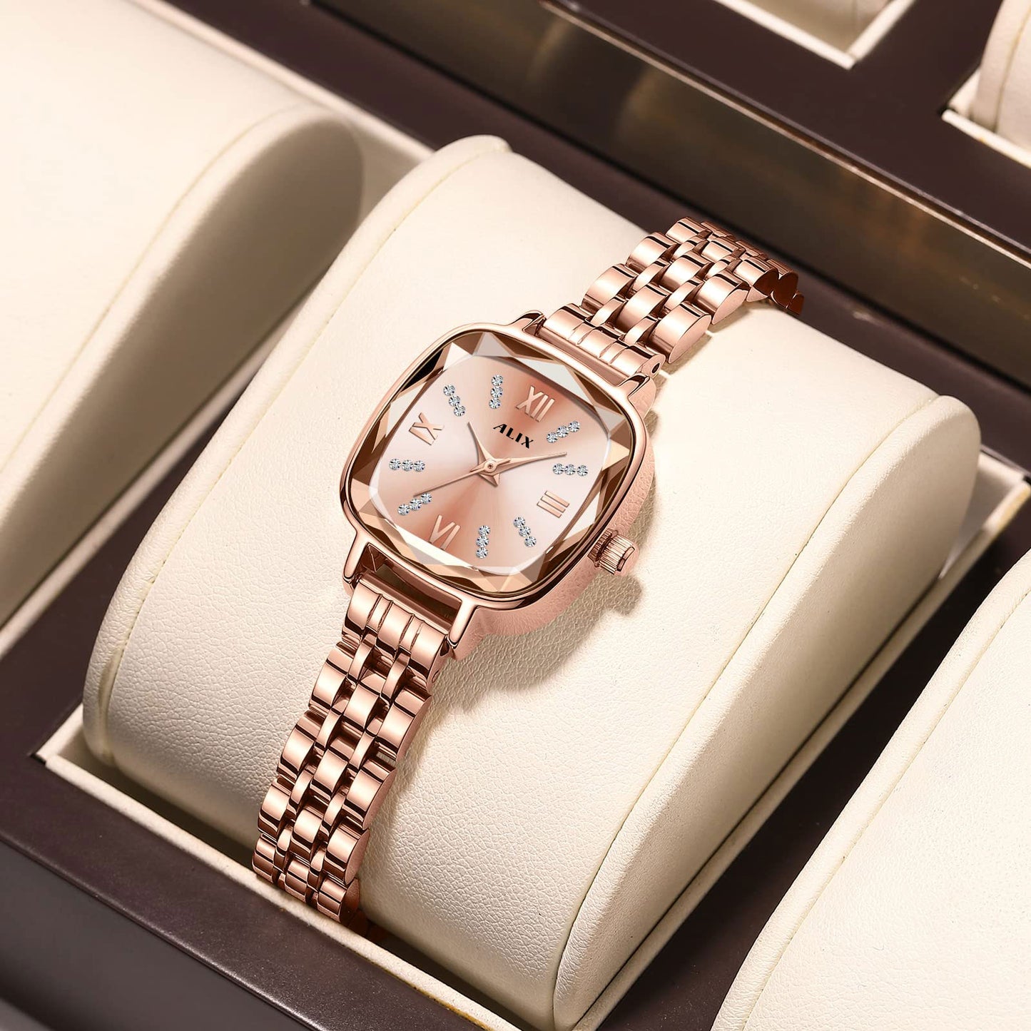 AL2535 Rosegold square dial Analog Watch