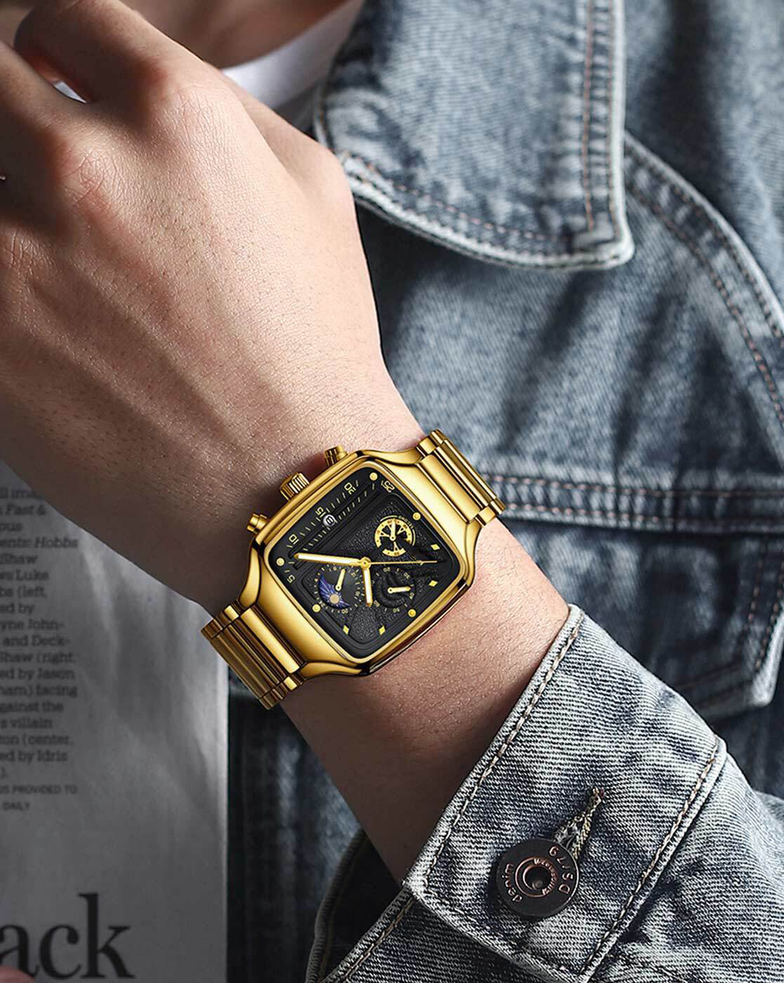 AL2573 Gold Stainless Steel Analog Watch