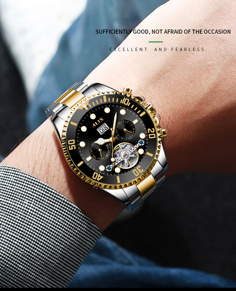 AL2907 Luxurious Black dial Automatic Analog Watch