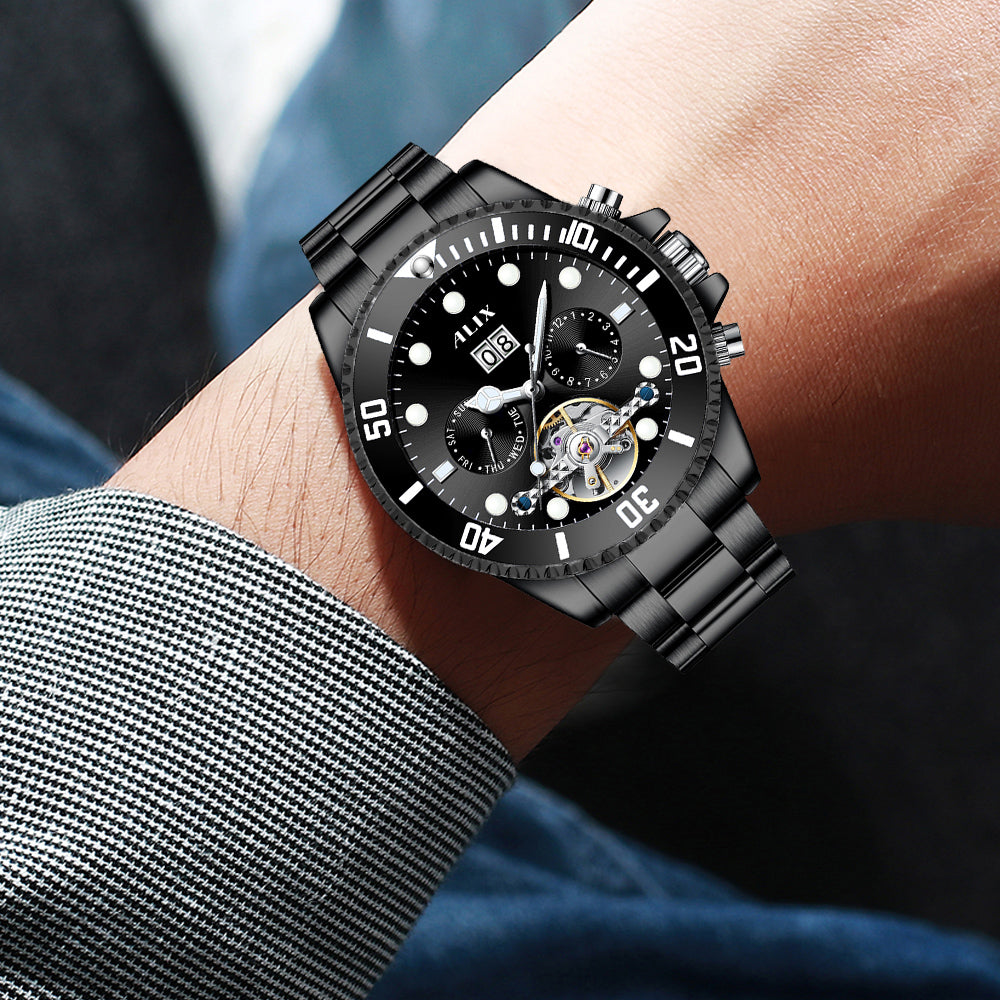 AL2907 Luxurious Black dial Automatic Analog Watch