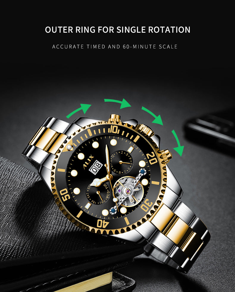 AL2907 Luxurious Black dial Automatic Analog Watch