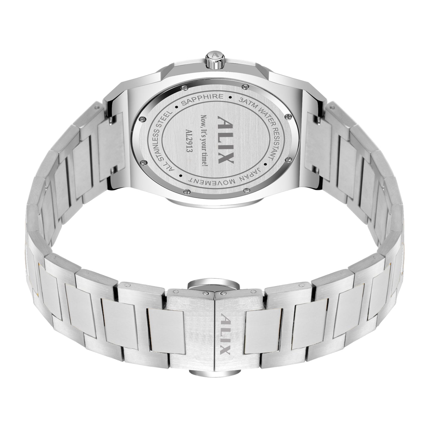 AL2913 Blue Dial With Silver Steel Strap Analog Watch