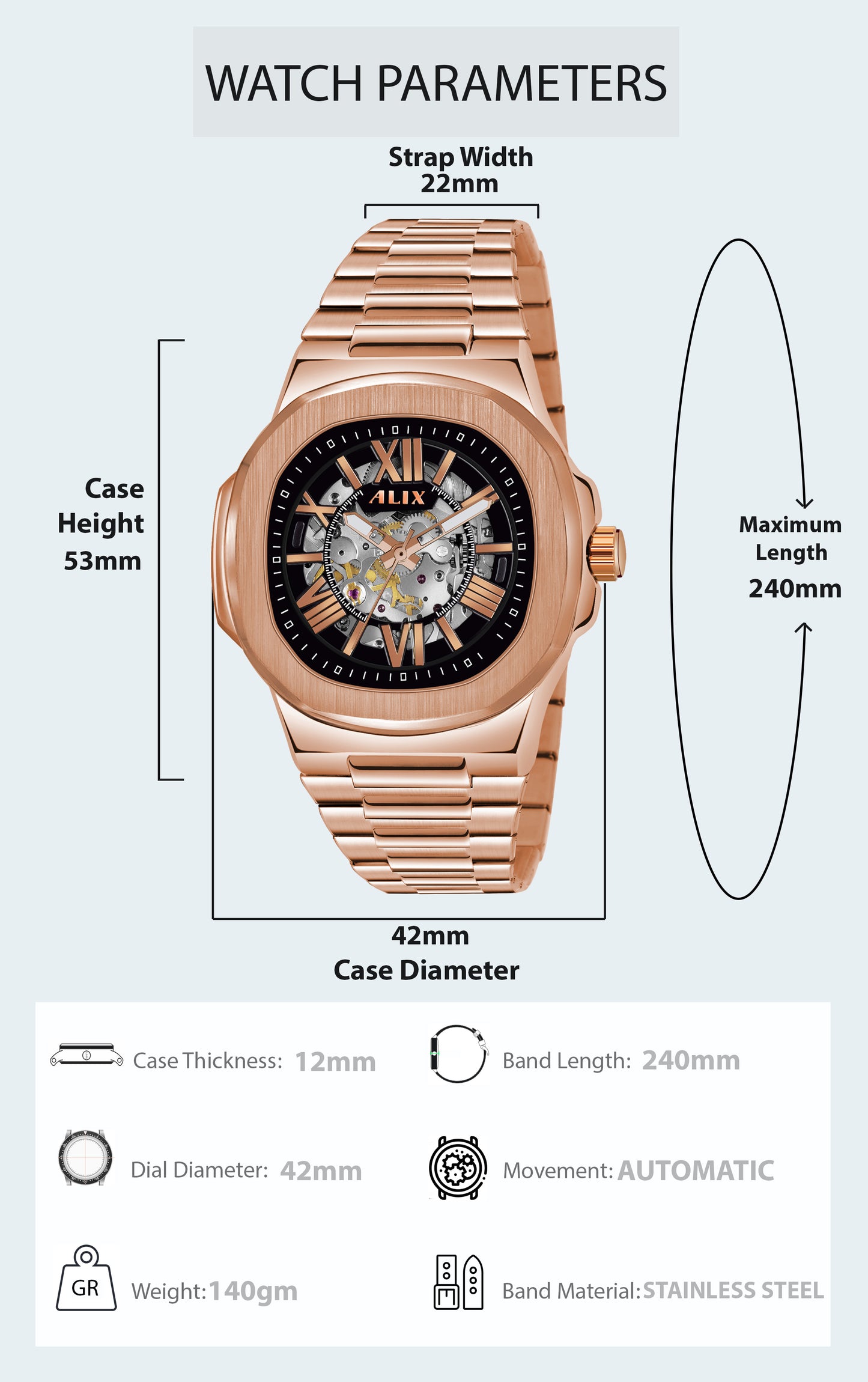AL2904 Rosegold premium Analog Watch