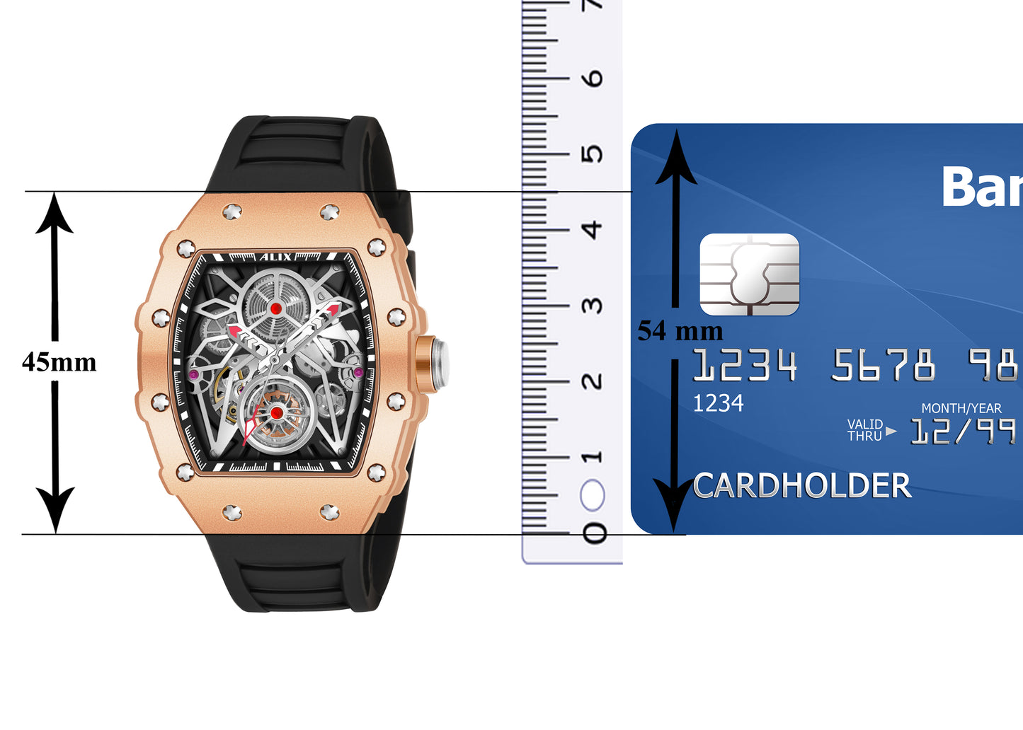 Al2909 Rosegold&Black Automatic Analog Watch