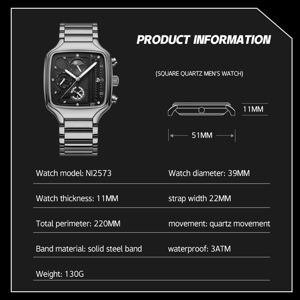 AL2573 Silver Stainless Steel Analog Watch