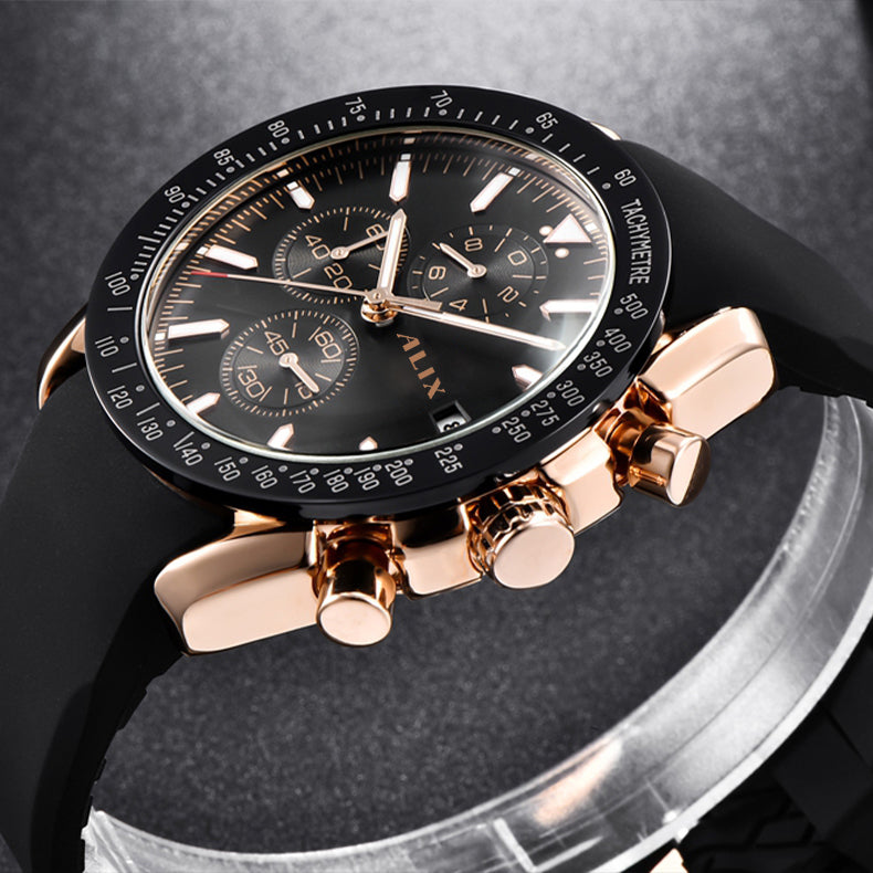 AL3014T Black Chrongraph Dial Analog Watch