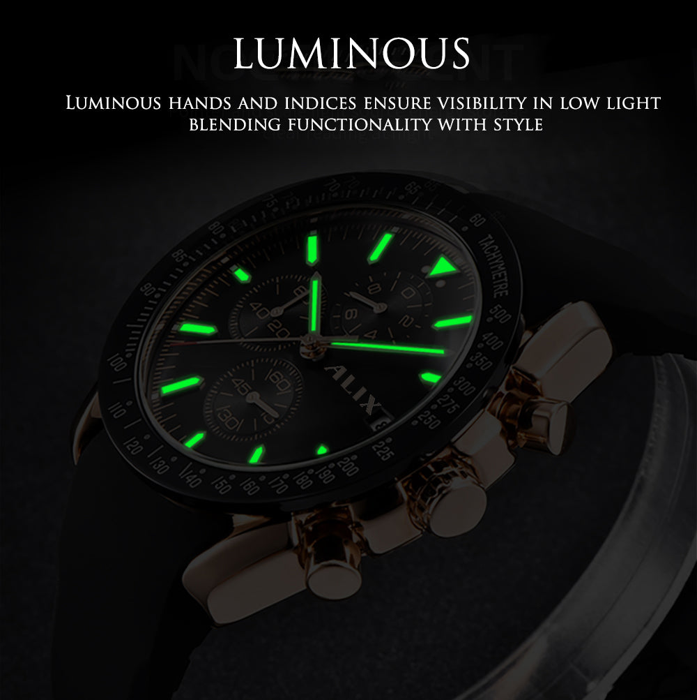 AL3014T Black Chrongraph Dial Analog Watch