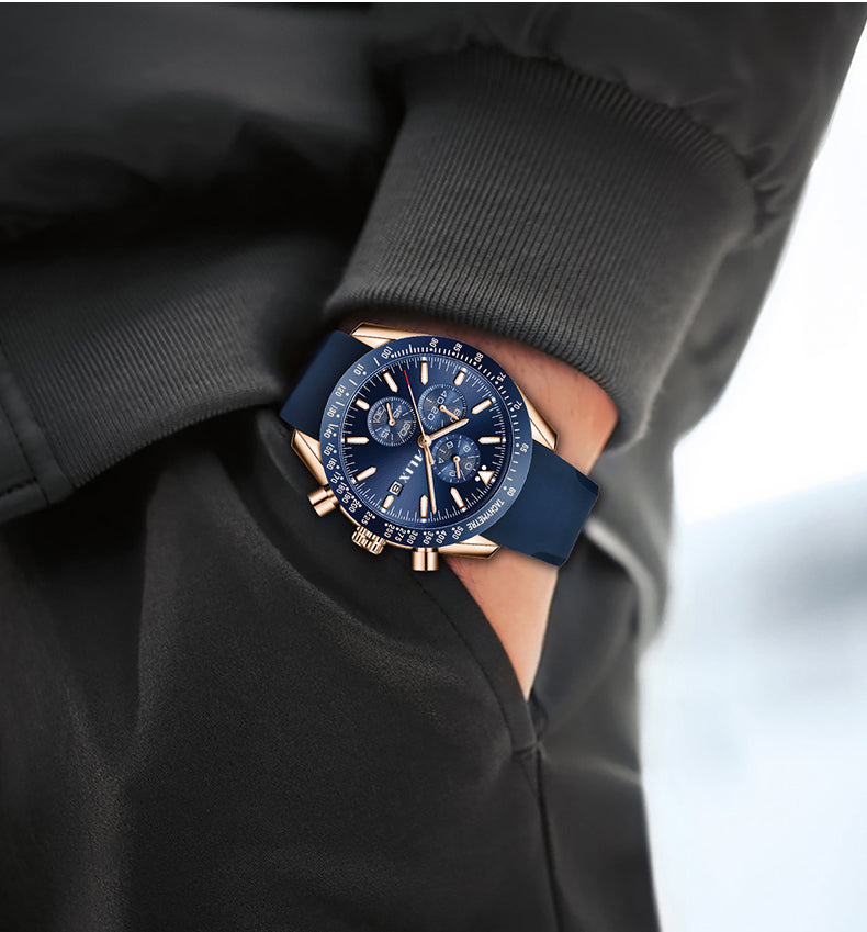 AL3014T Blue Chrongraph Dial Analog Watch