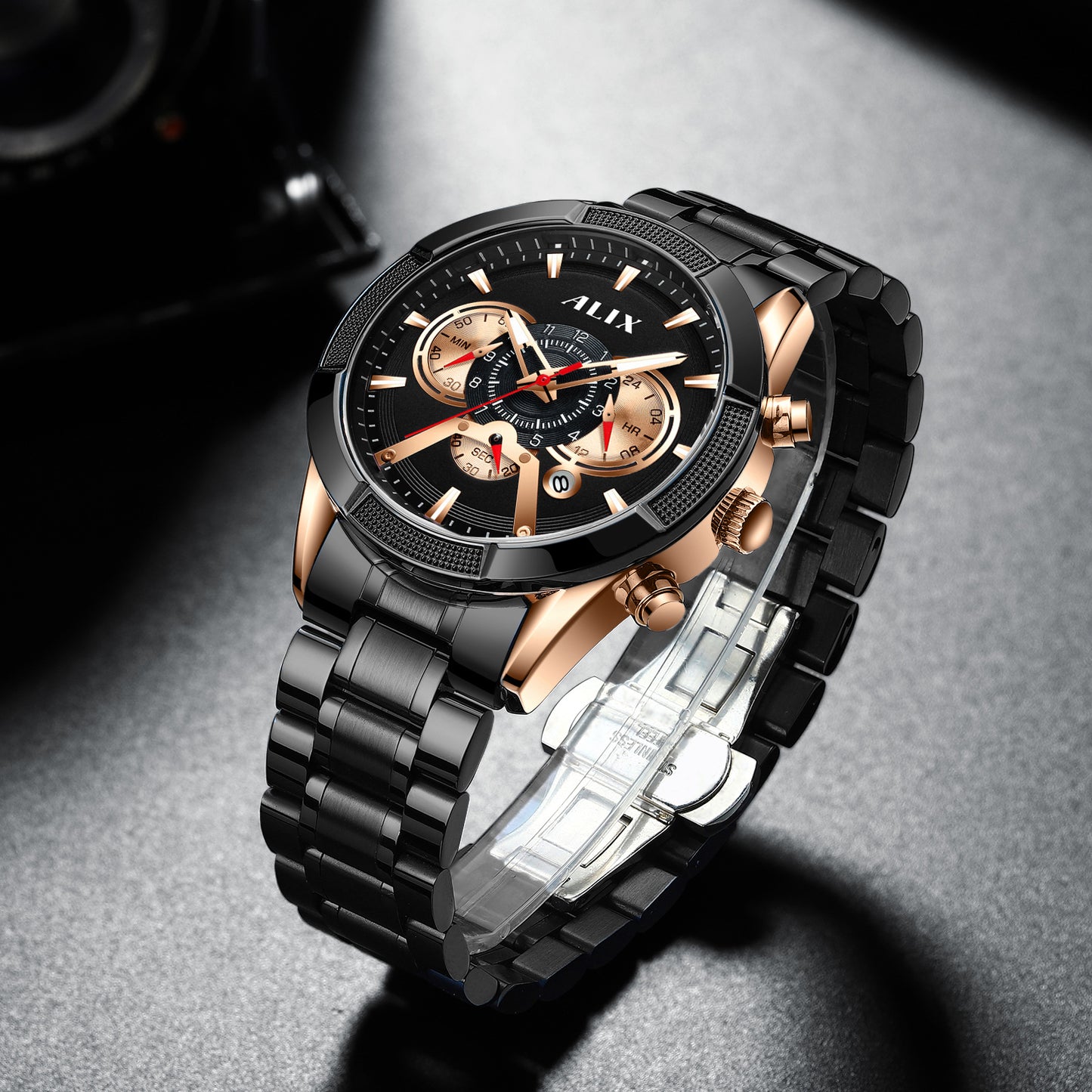 AL3012 stylish steel dual tone strap Analog Watch