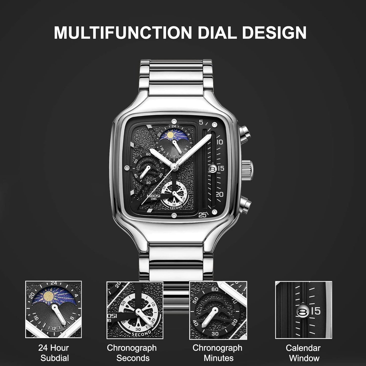 AL2573 Silver Stainless Steel Analog Watch