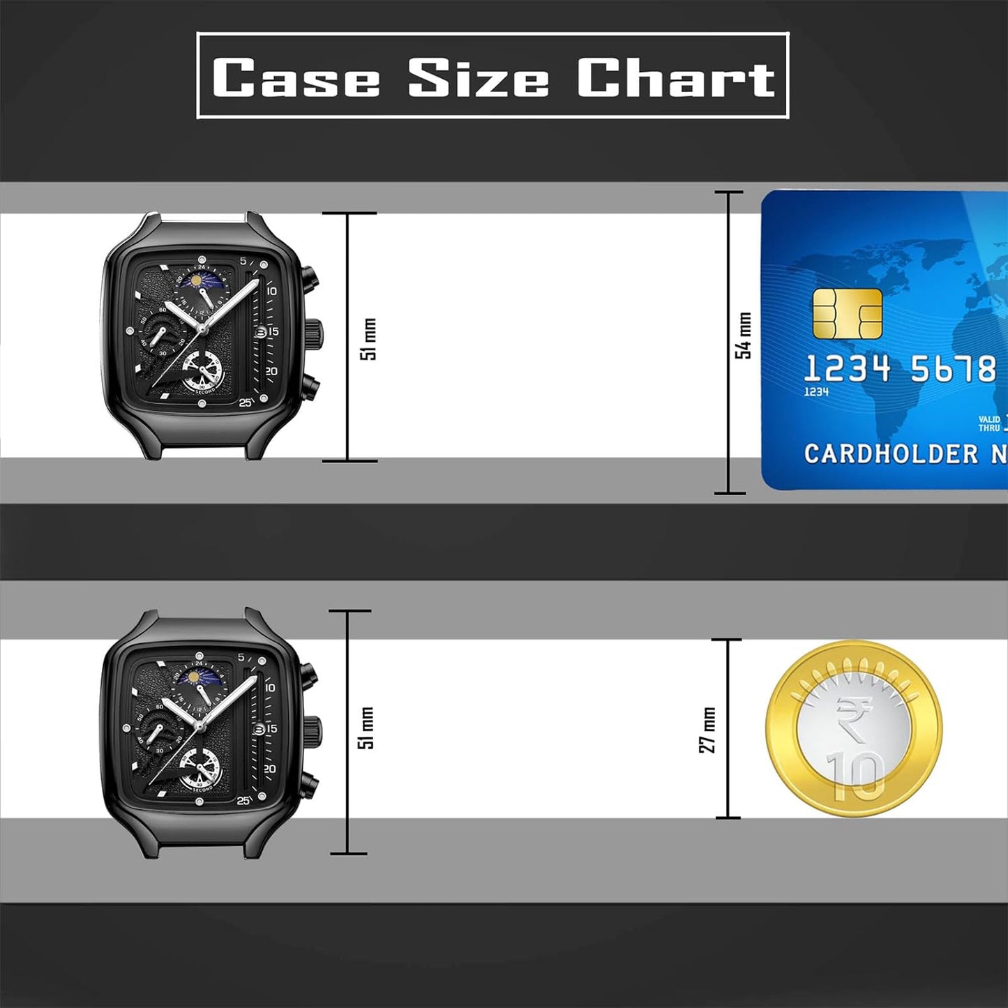 AL2573 Black Stainless Steel Analog Watch