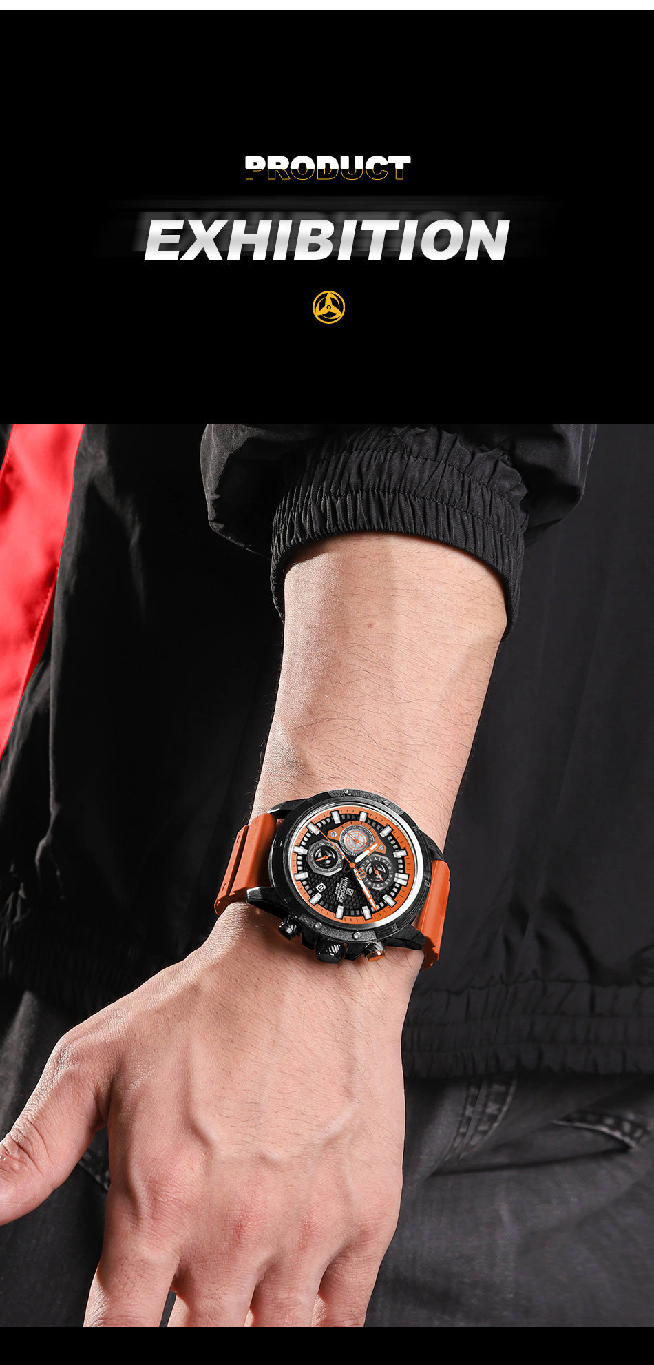 NF8036 Chronograph Date Display Analog watch for men - NAVIFORCE