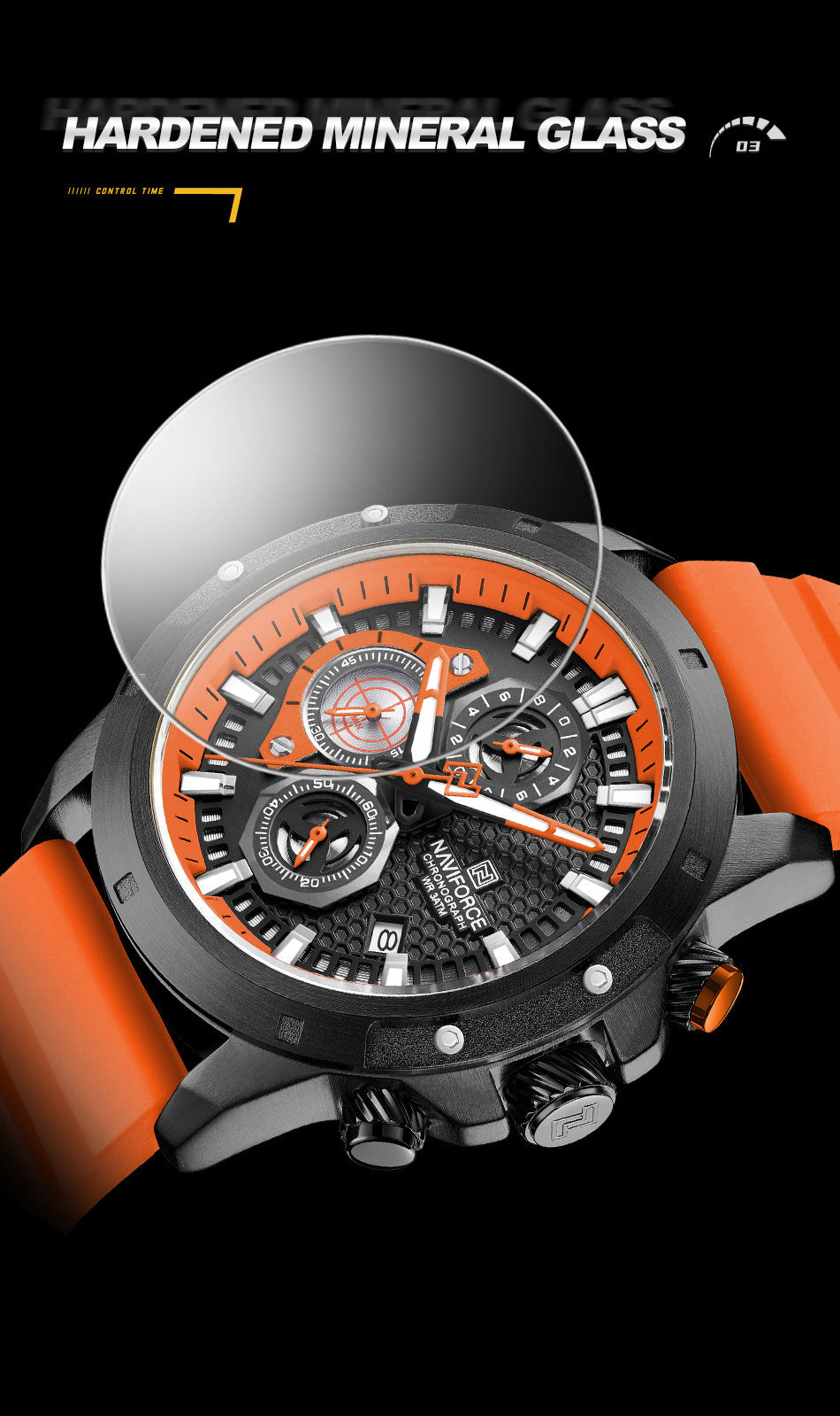 NF8036 Chronograph Date Display Analog watch for men - NAVIFORCE