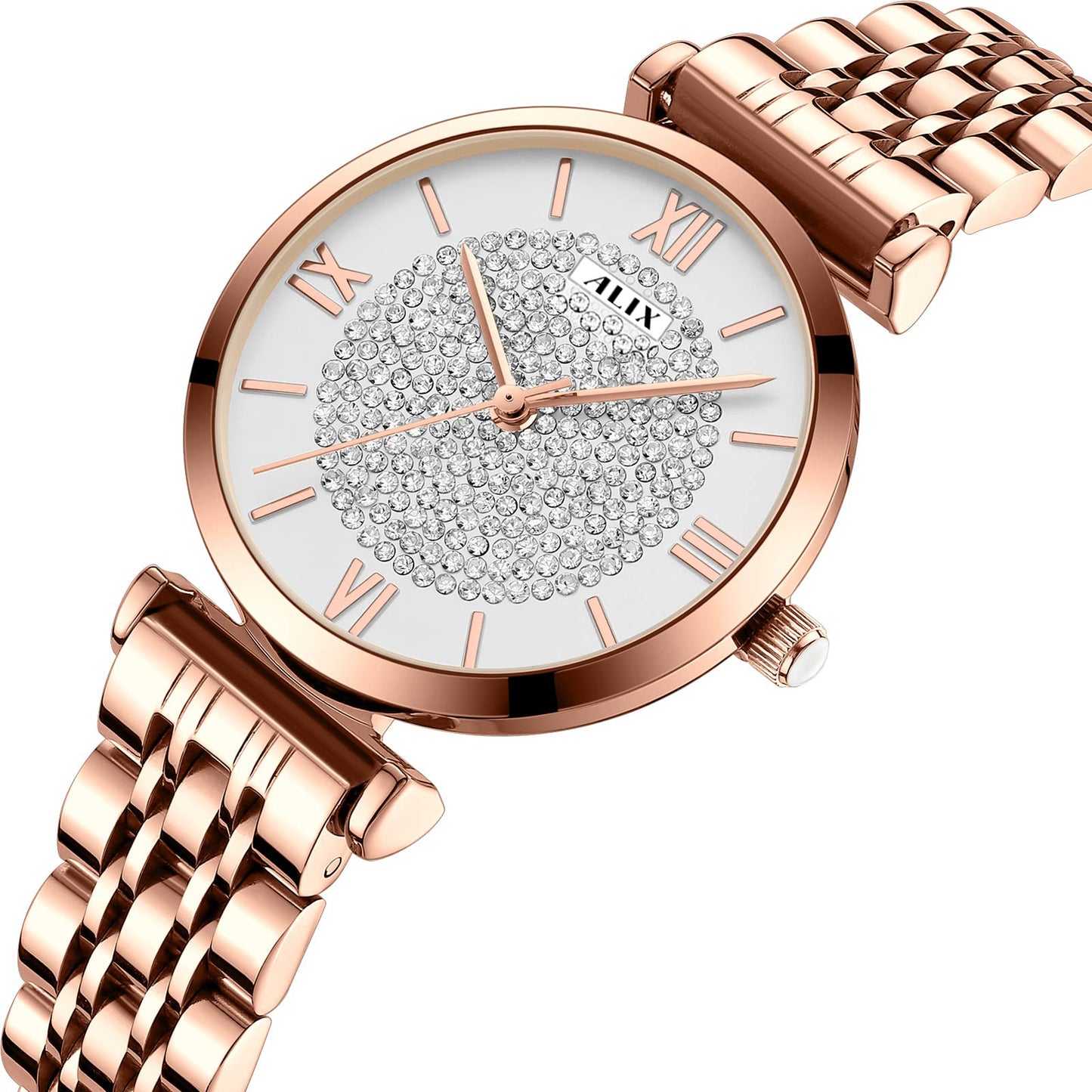 AL2533 Eyechatchy White round diamond dial Analog Watch