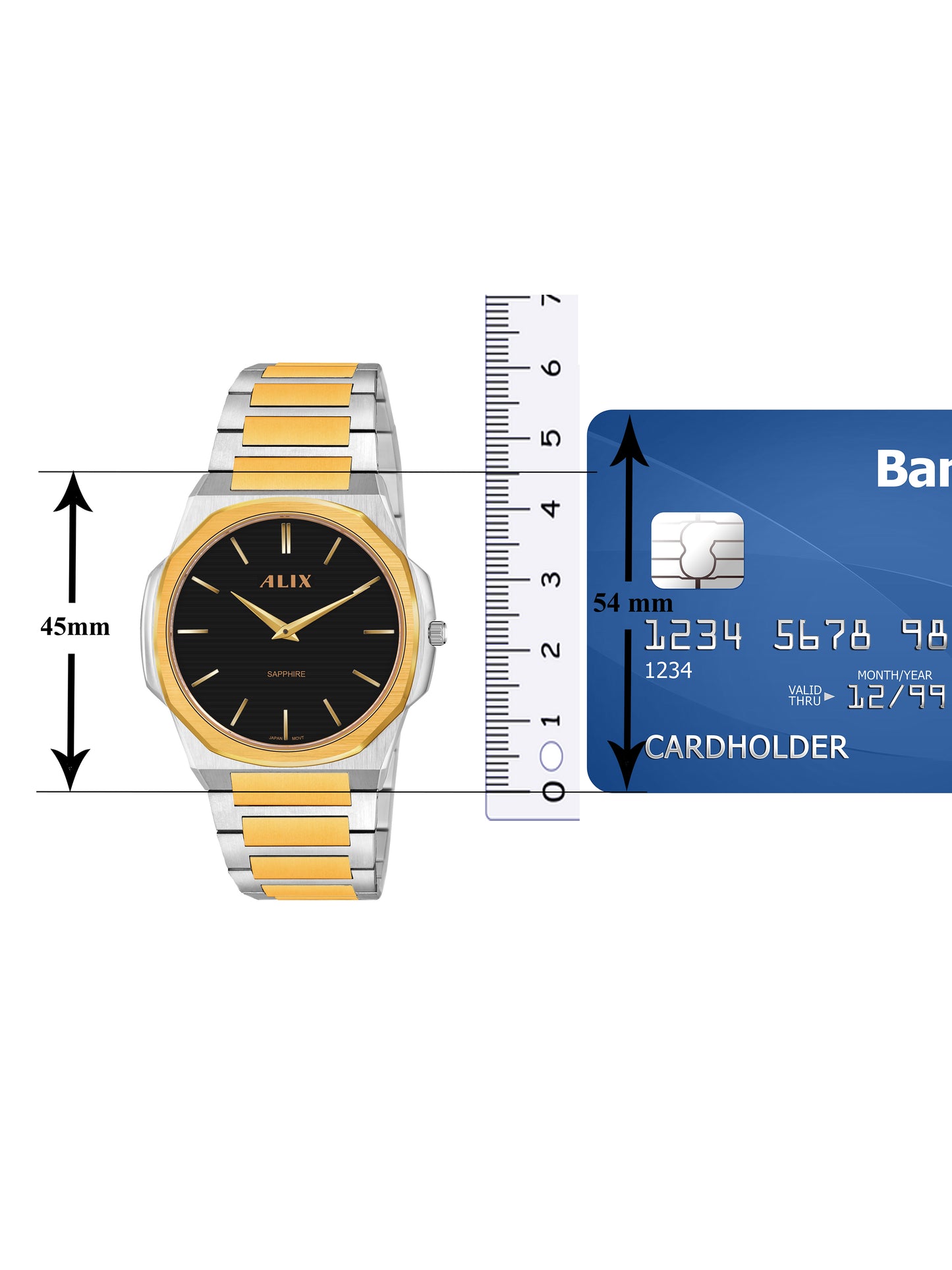 AL2913 Black Dial With Gold Steel Strap Analog Watch