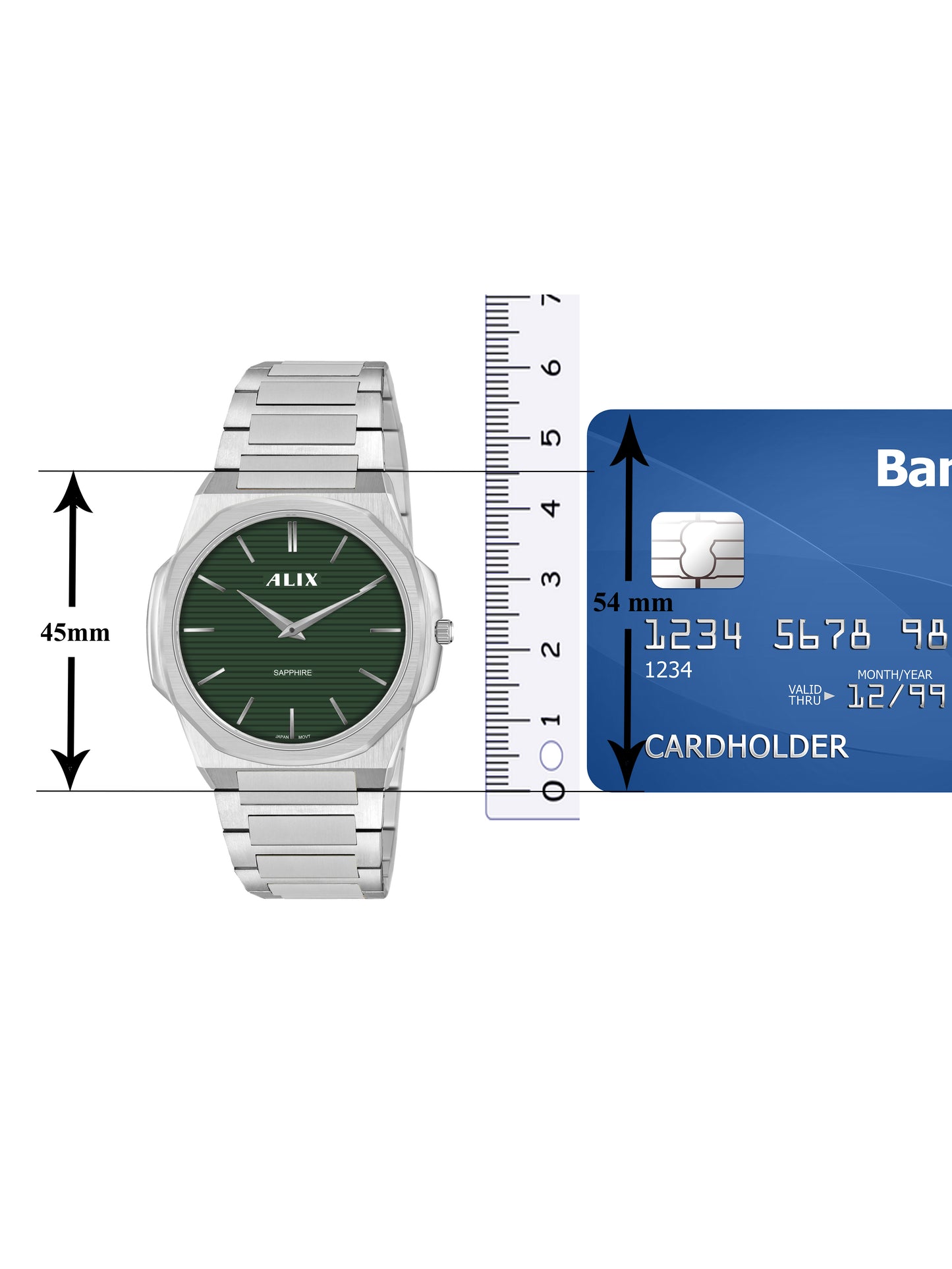 AL2913 Green Dial With Silver Steel Strap Analog Watch