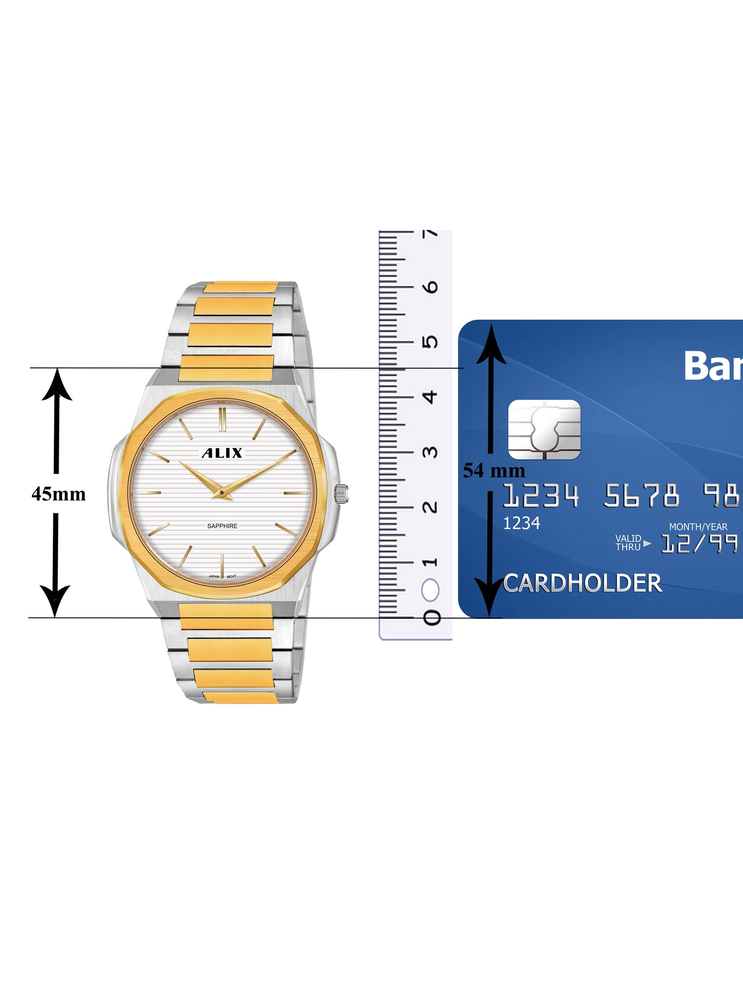 AL2913 White Dial With Gold Steel Strap Analog Watch