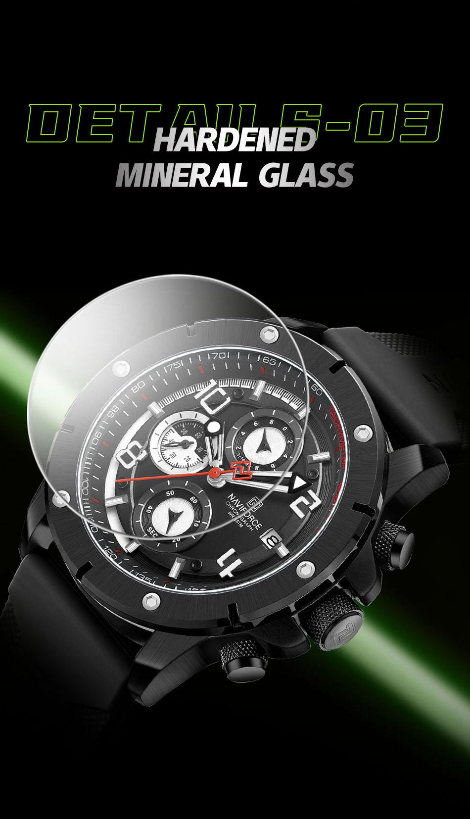 NF8034 Black sports looking attractive chronograph Analog Watch