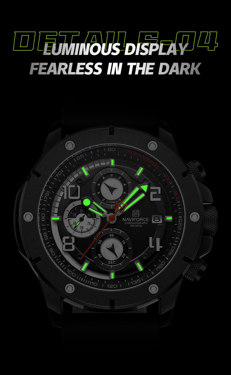 NF8034 Black sports looking attractive chronograph Analog Watch