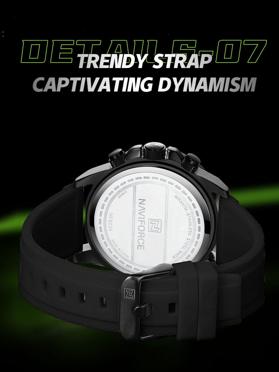 NF8034 Black sports looking attractive chronograph Analog Watch
