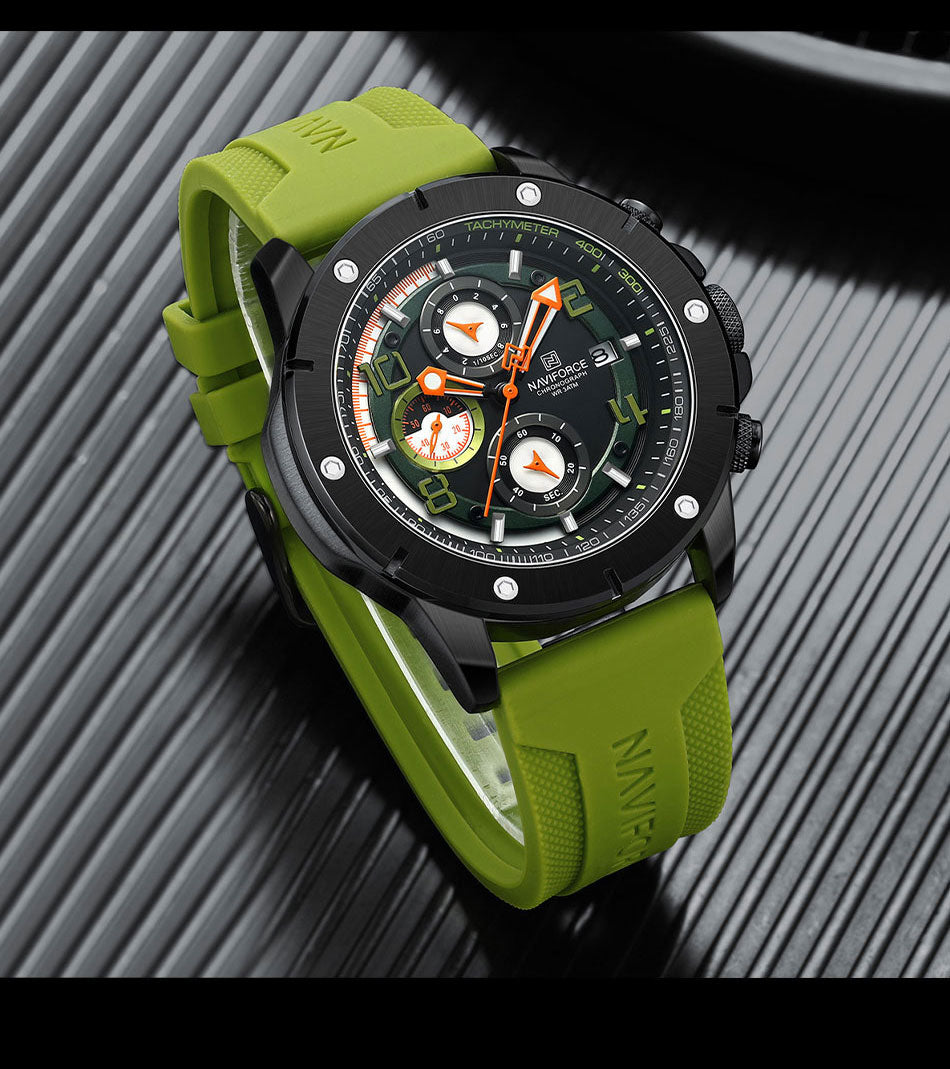 NF8034 Green sports looking attractive chronograph Analog Watch