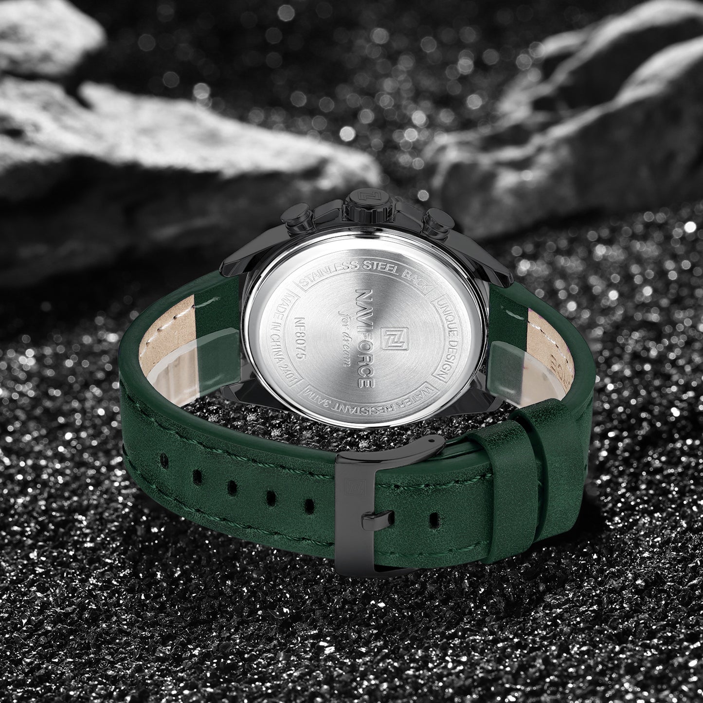 Naviforce NF8075 Green Military Style Men’s Analog Watch
