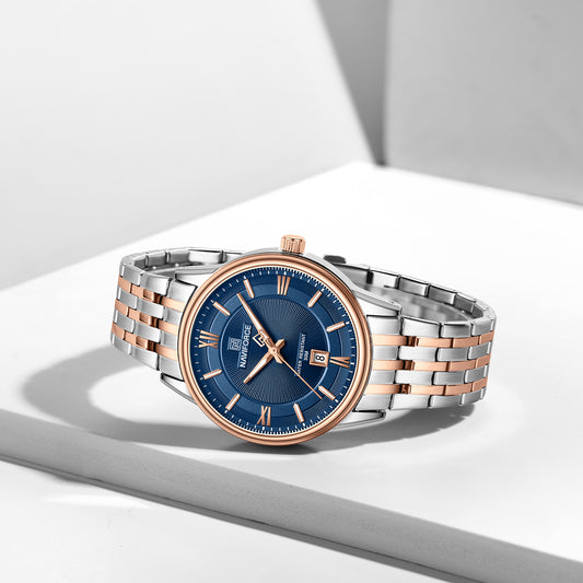 Naviforce NF8040G: Classic Roman Numeral Watch for Men
