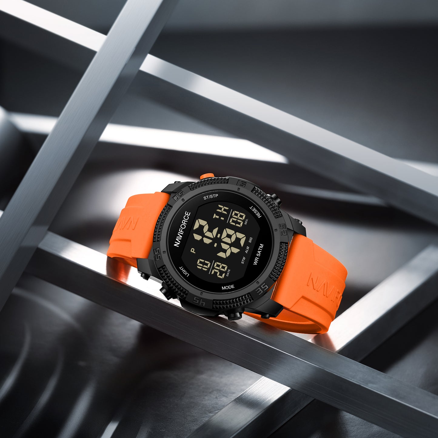 NF7104 Orange Silicon Strap Digital Watch