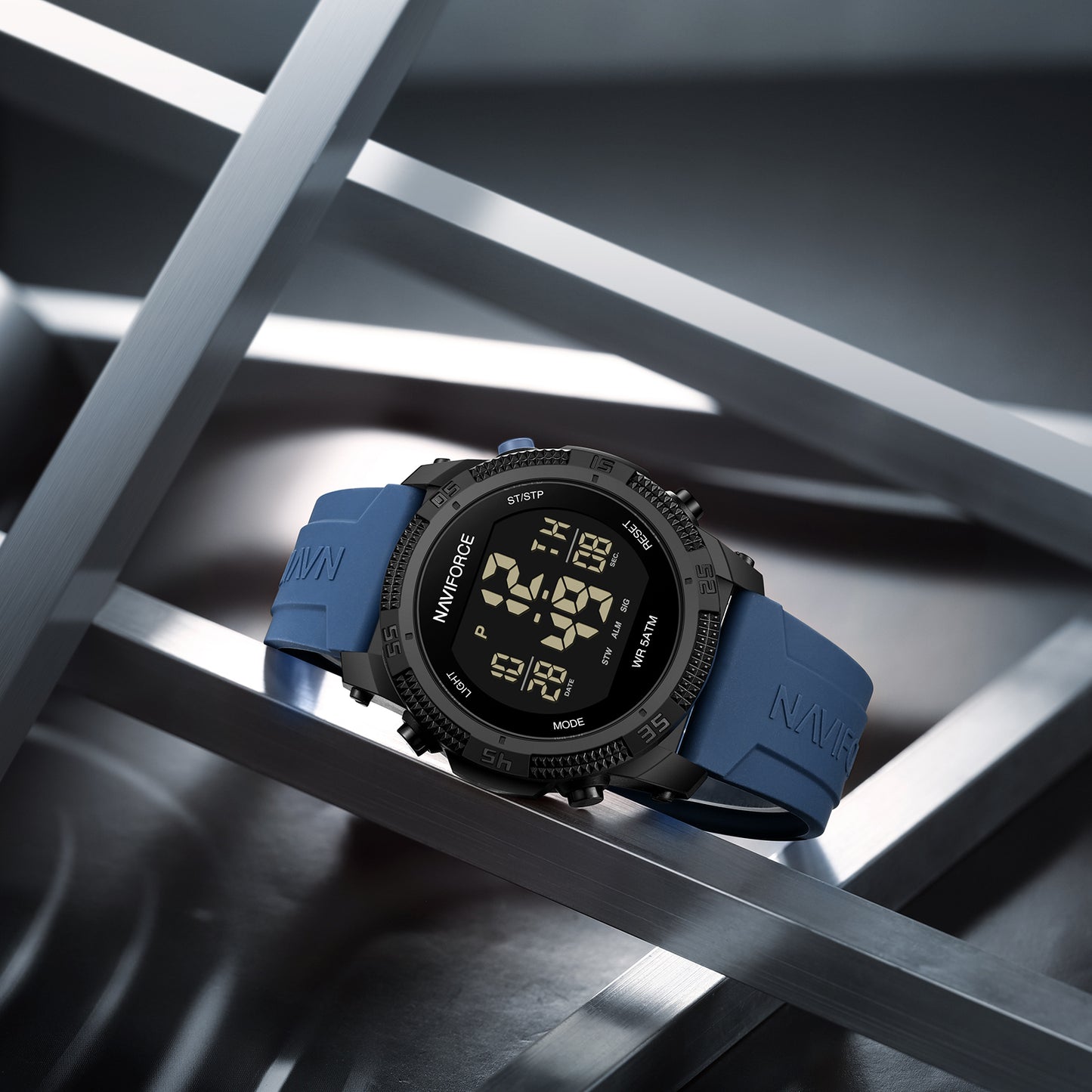 NF7104 Blue Silicon Strap Digital Watch