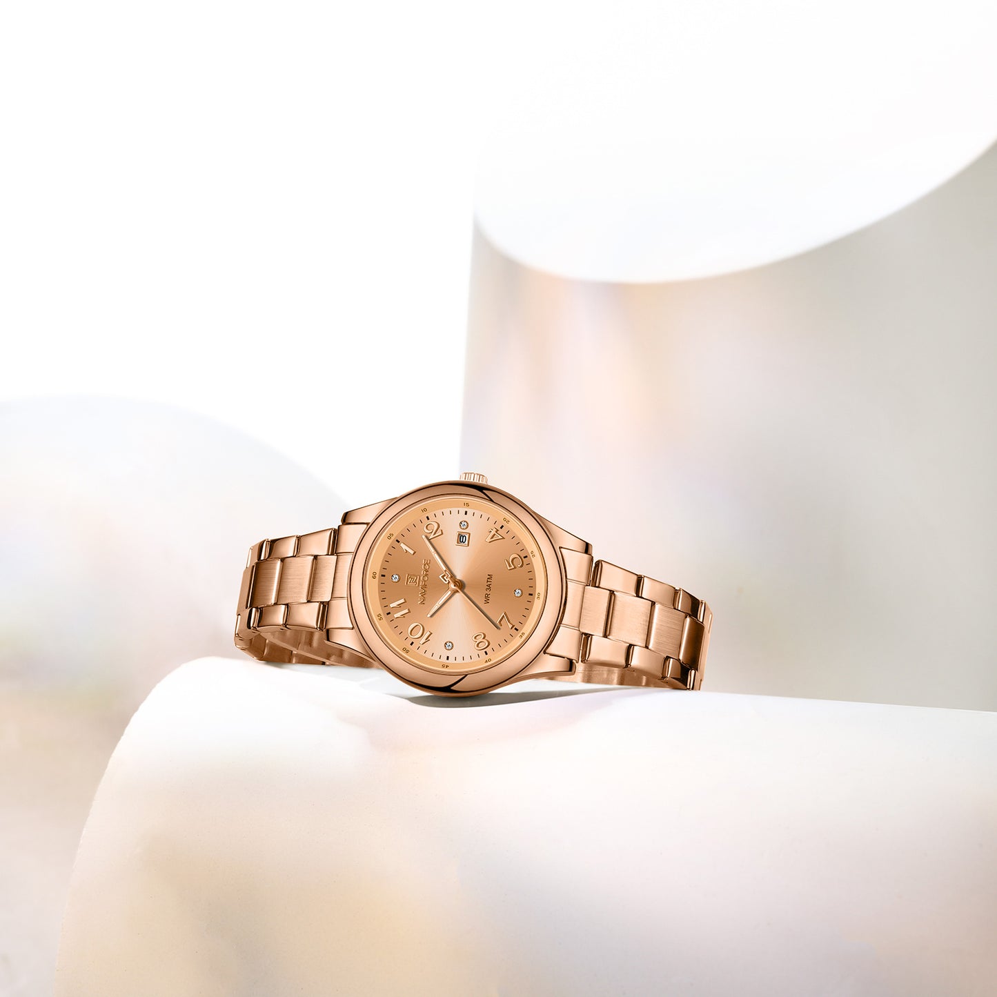 NF5059 Rosegold dial And Stainless Steel strap Analog Watch