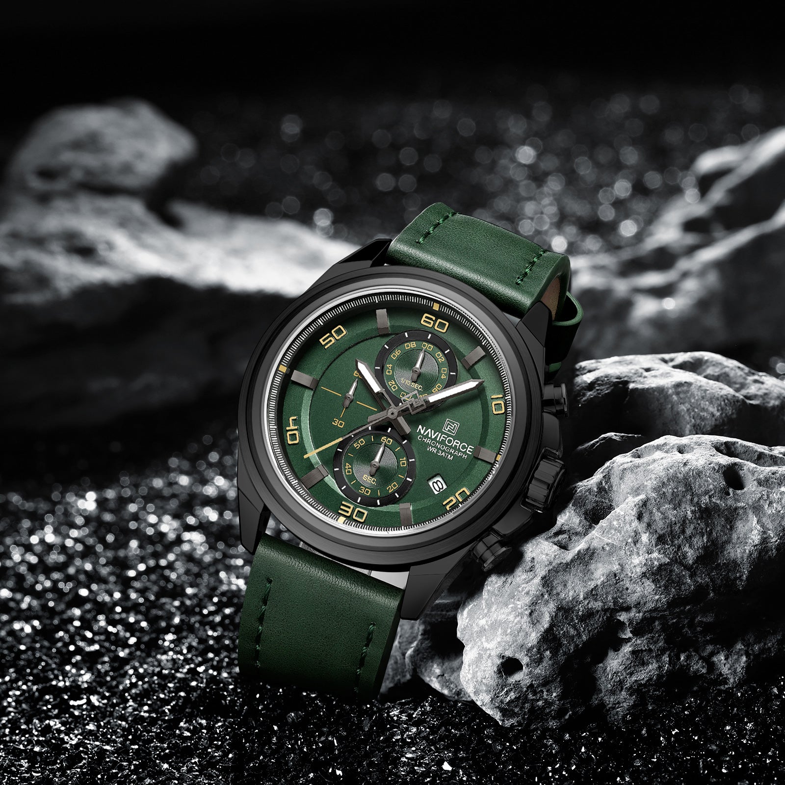 Naviforce NF8075 Green Military Style Men’s Analog Watch