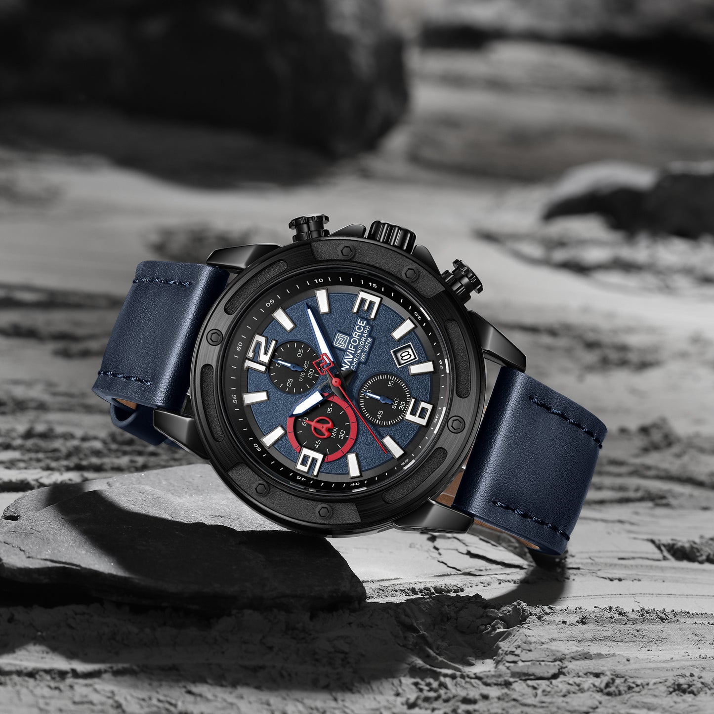 Naviforce NF8074 Multifunction fashion timepeice Analog Watch