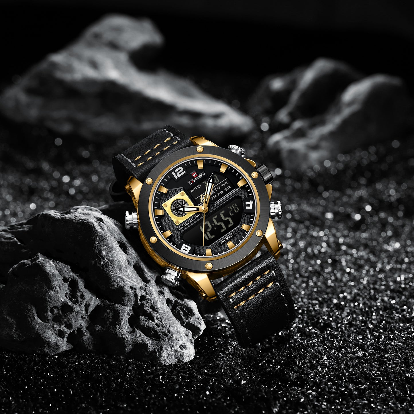 Naviforce NF9236 Black Strap Military Style Analog-Digital Watch