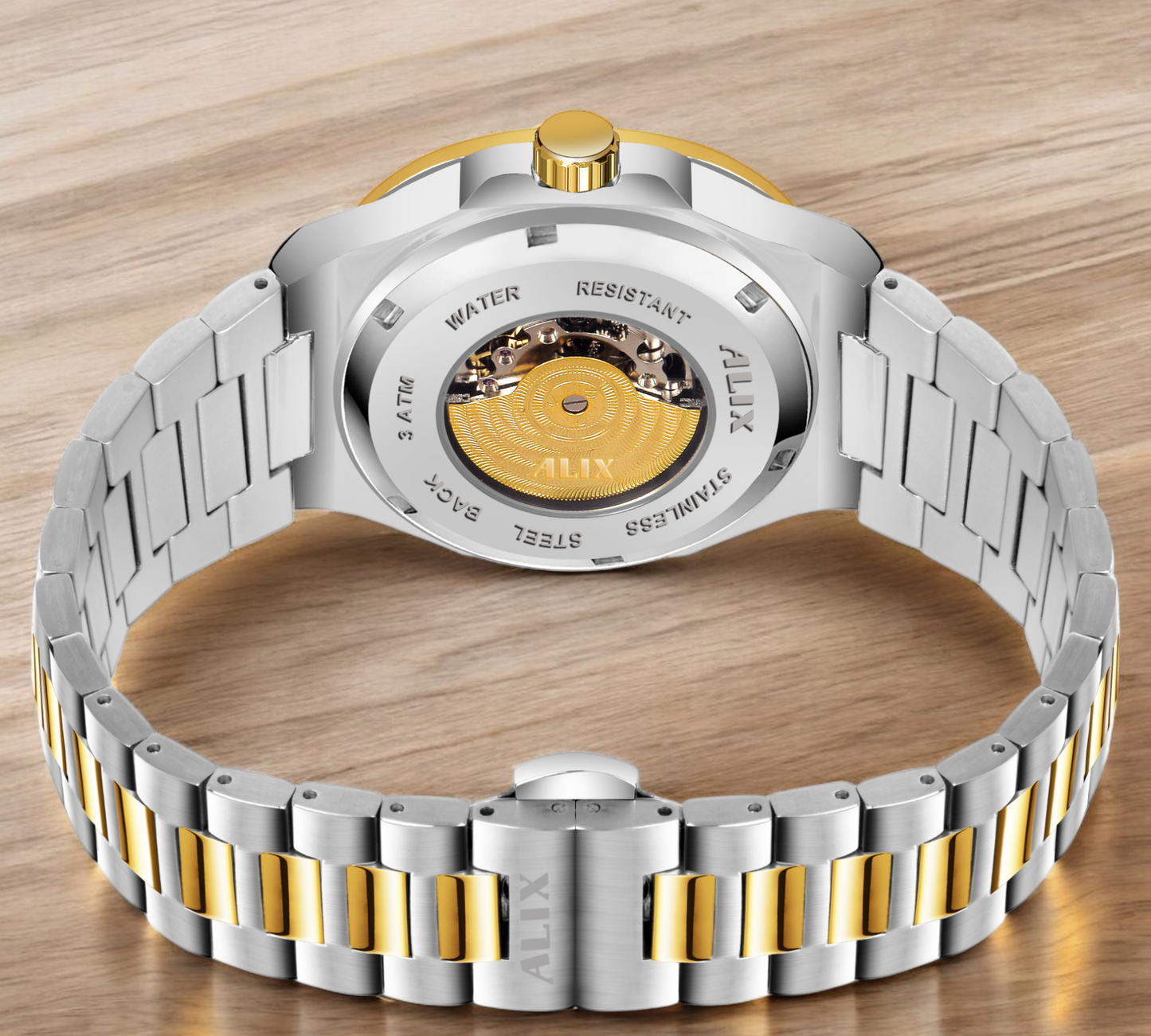 AL2904 Silver-Gold premium Analog Watch