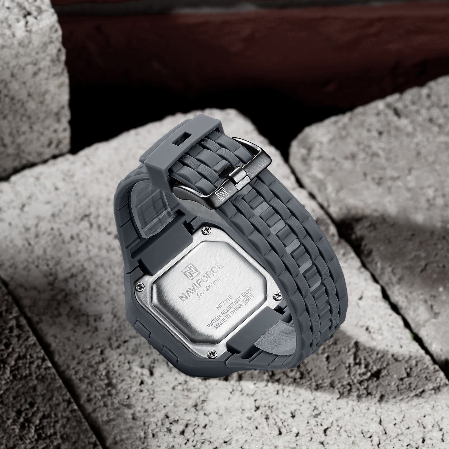 NF7116 Grey LCD Display Multifunctional Digital Watch