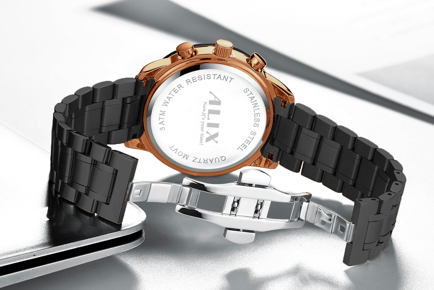 AL3012 stylish steel dual tone strap Analog Watch