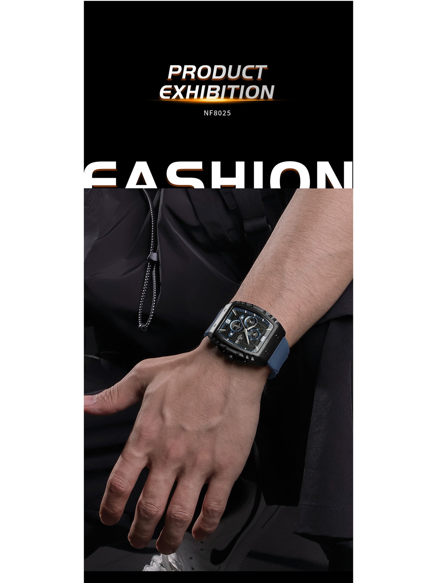 NF8025 Blue chronohgraph watch for men - NAVIFORCE