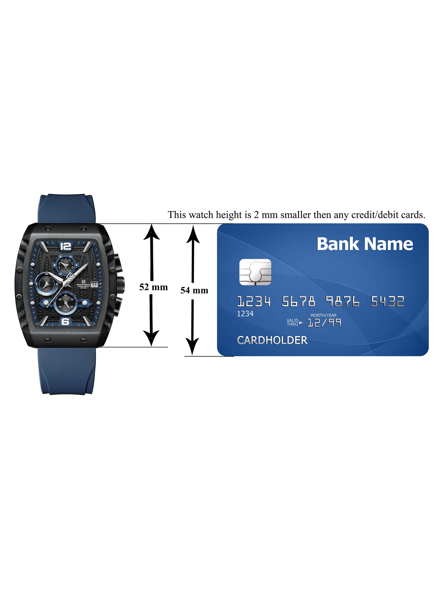 NF8025 Blue chronohgraph watch for men - NAVIFORCE
