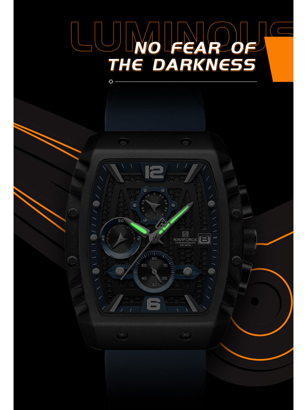 NF8025 Blue chronohgraph watch for men - NAVIFORCE