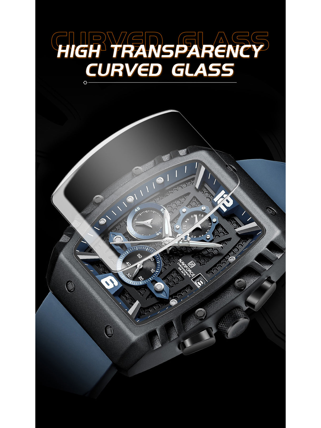 NF8025 Blue chronohgraph watch for men - NAVIFORCE