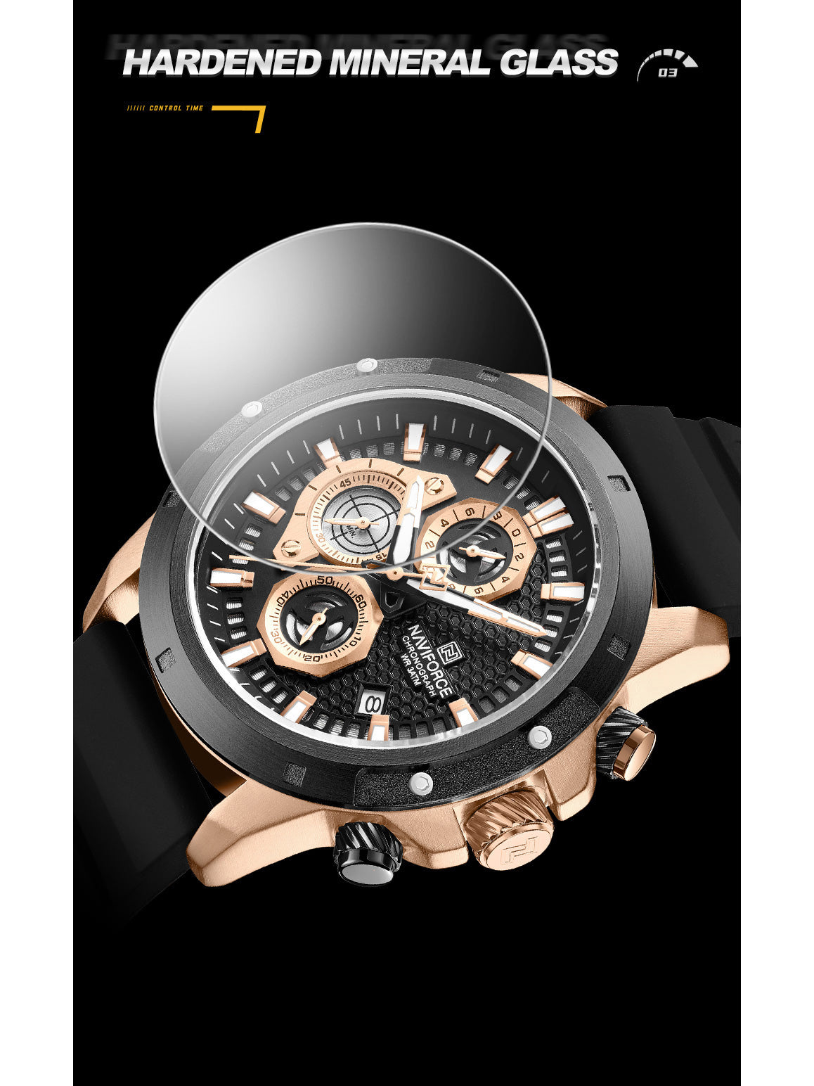 NF8036 Chronograph Date Display Analog watch for men - NAVIFORCE