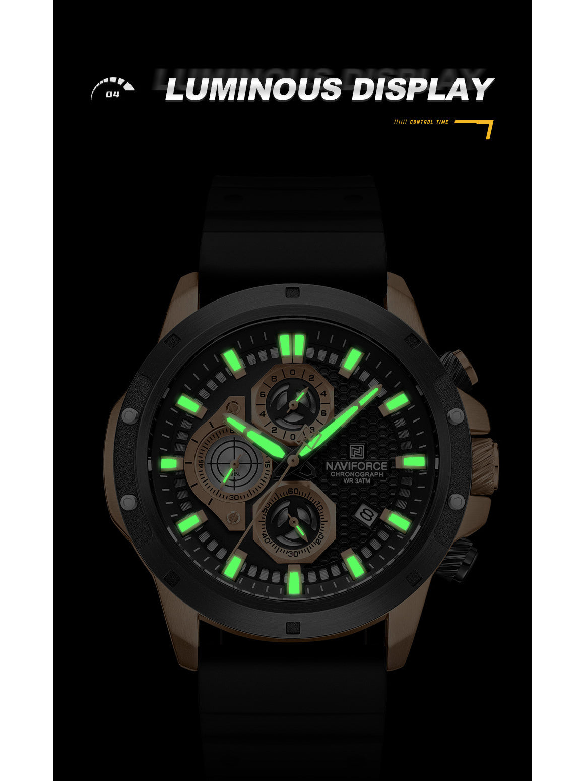 NF8036 Chronograph Date Display Analog watch for men - NAVIFORCE