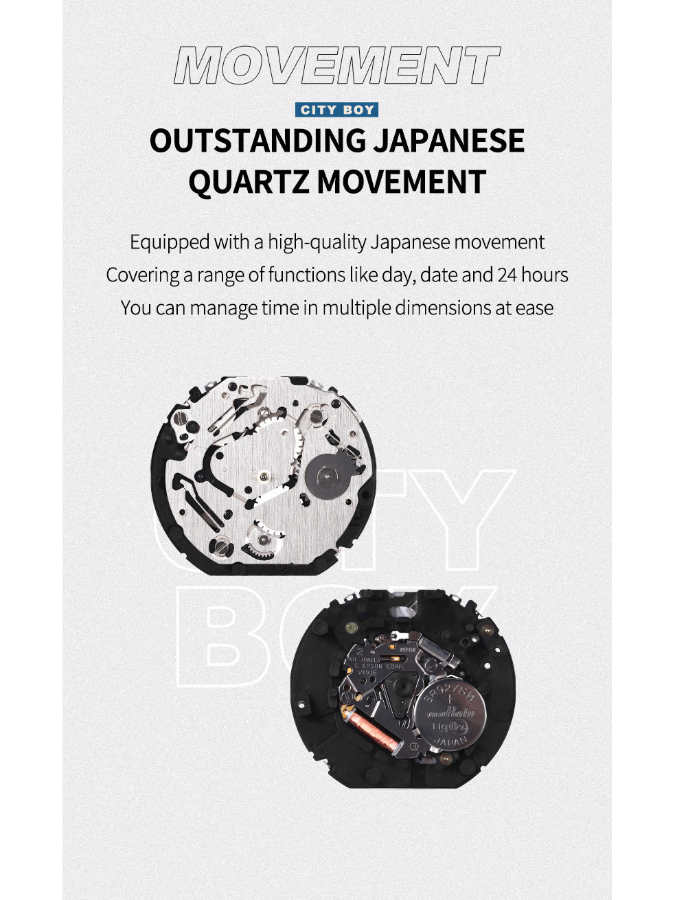 NF9196 Silver blue Chronograph watch for men - Naviforce