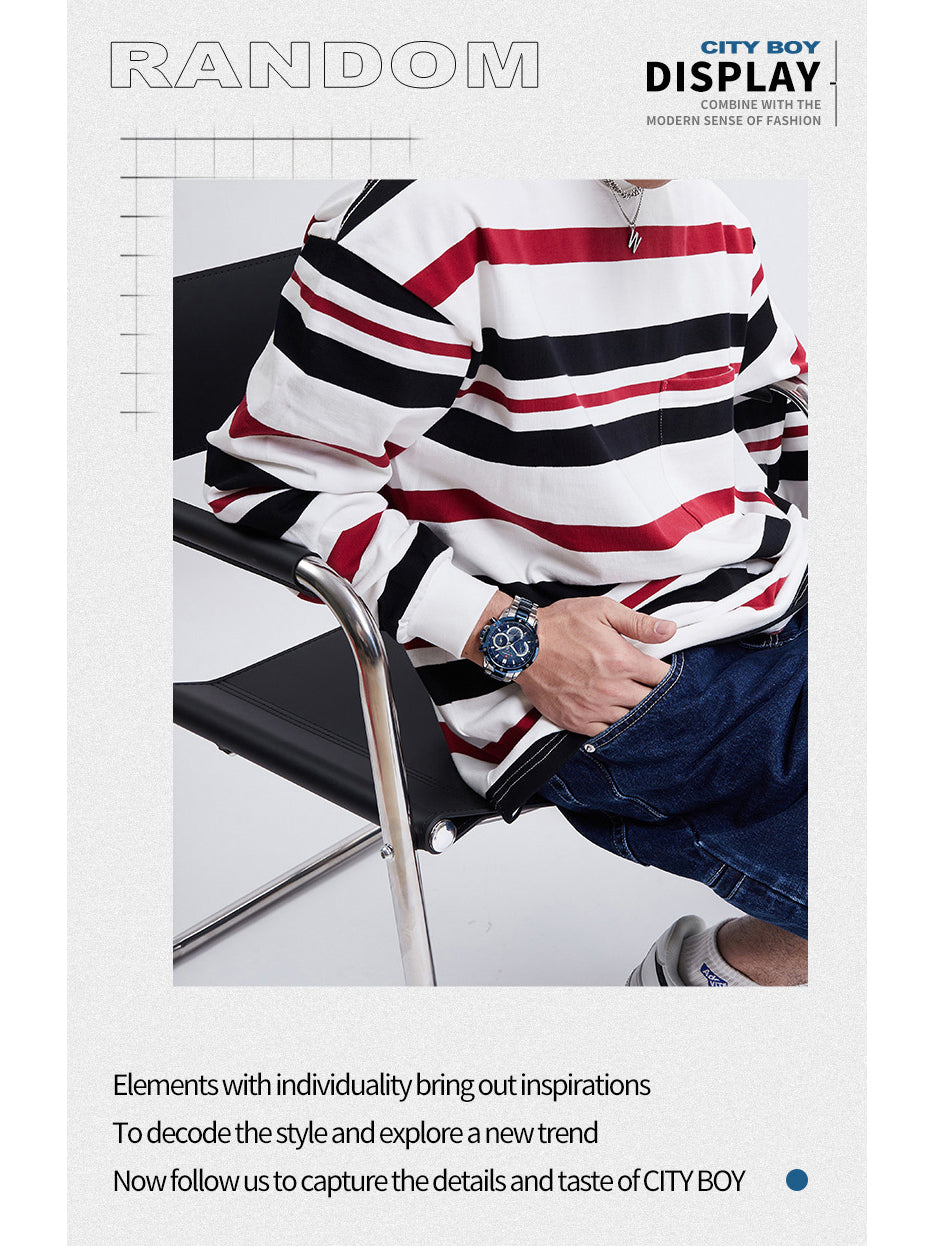 NF9196 Silver blue Chronograph watch for men - Naviforce